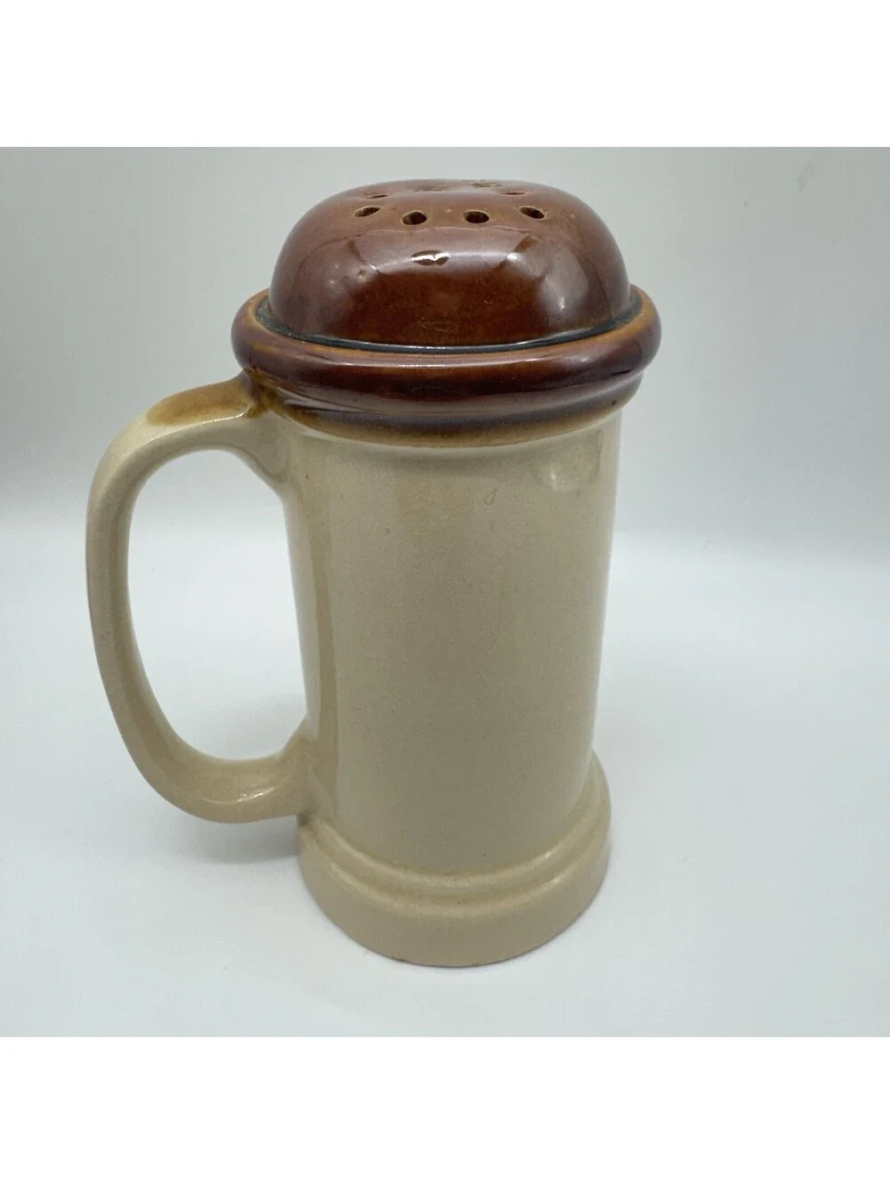 Vintage 1980 Enesco Large 6” Stoneware Salt Pepper Shaker J Downs Westward Ho
